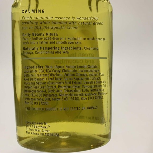 Bath & Body Works GREEN TEA CUCUMBER ESSENCE Showe - Picture 6 of 7
